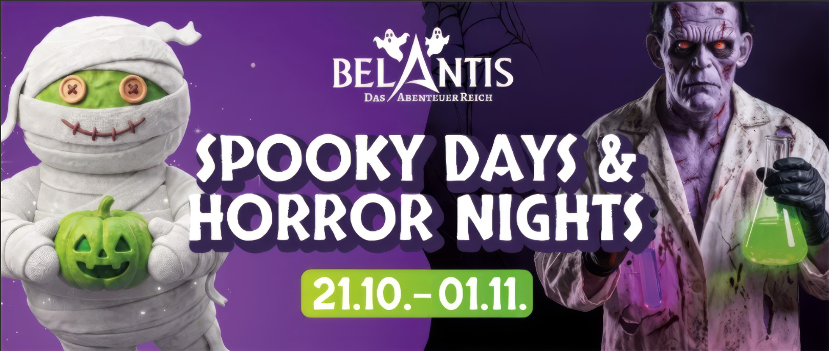 Banner Spooky Days & Horror NIghts